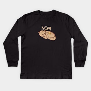 Nom Cat Bread Kids Long Sleeve T-Shirt